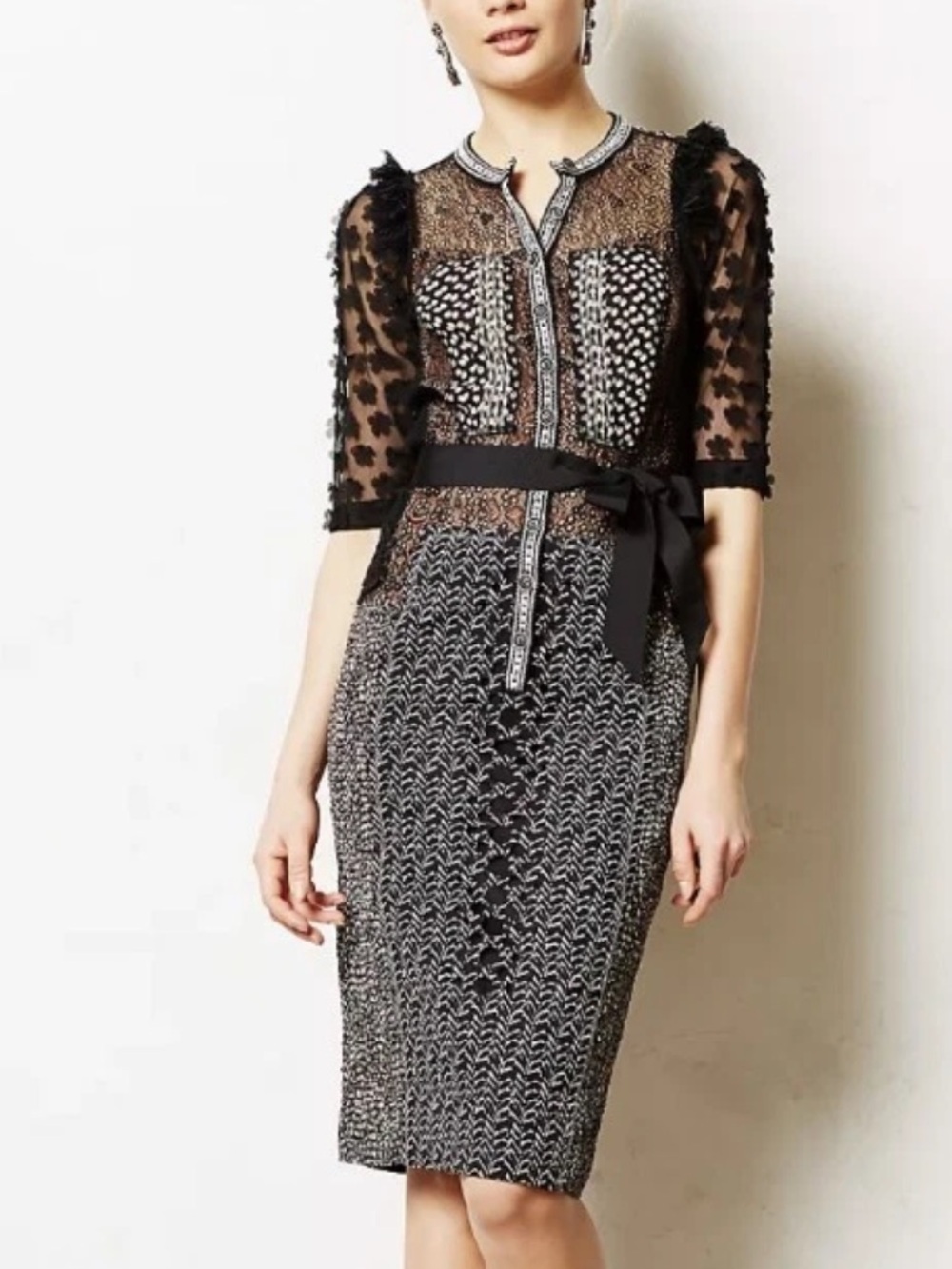 Beguile by Byron Lars Allusione Dress Anthropologie Romantic Size 00 Petite